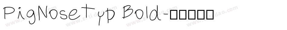 PigNoseTyp Bold字体转换
